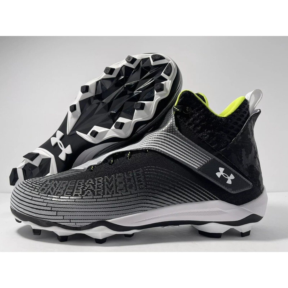 Under Armour Football Cleats Mens 12 Black Performance Athletic Pellet Protect